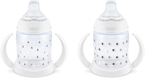 NUK Learner Cup, 6+ Months, Timeless Collection,  Exclusive, 5 Oz, Pack of 2 – BPA Free, Spill Proof Sippy Cup - Jamouz