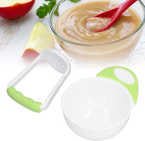 Baby Food Mash Bowl, Convenient Professional Easy Use Anti Scalding Baby Food Masher Bowl Set for Baby Food Mash Bowl for Make Vegetable Puree Fruit Puree - Jamouz