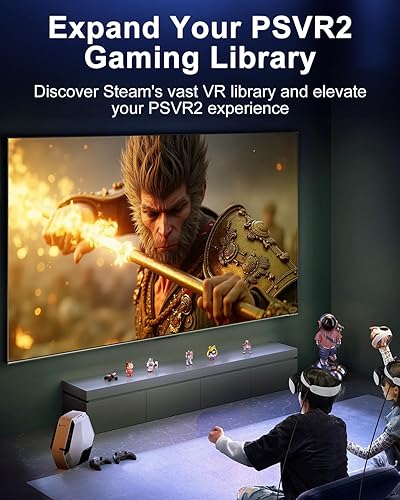 PSVR2 PC Adapter& Accessories Kit PSVR2 PC Adapter,Power Adapter&DP Cable - Expand Your PS VR2 Game Library with Enhanced Compatibility - Jamouz
