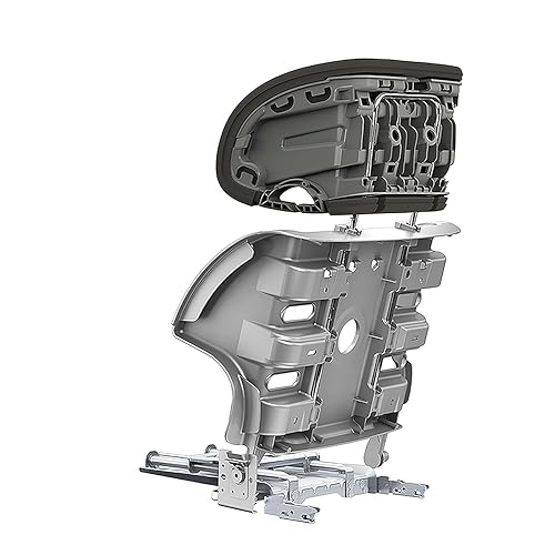 Clek Oobr High Back Booster Seat with Adjustable Headrest, Reclining Design, Latch System, and Retardant-Free Fabric, Railroad - Jamouz