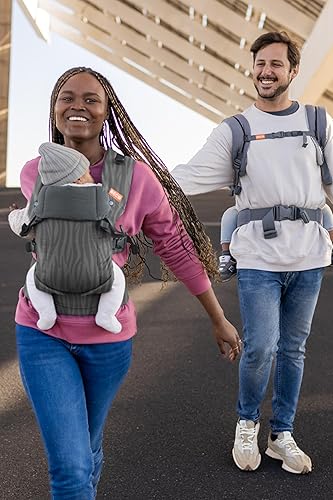 Beco Baby Carrier Gemini Newborn to Toddler-Front, Back and Hip Seat Carrier,Baby Carrier Backpack & Baby Front Carrier with Adjustable Seat,Ergonomic Baby Holder 7-35lbs (Grey) - Jamouz