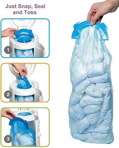 Diaper Pail Refill Bags, 1088 Counts, 34 Bags, Fully Compatible with Arm&Hammer Disposal System - Jamouz
