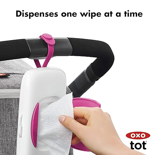 OXO Tot On-the-Go Wipes Dispenser, Pink - Jamouz