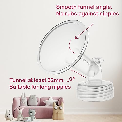 Nenesupply 2pc 17mm Flanges Compatible with Spectra S1 Spectra S2 Synergy Gold Breastpumps Replacement to Spectra Pump Parts and Spectra Flange Replace Spectra S2 Parts and Spectra 17mm - Jamouz