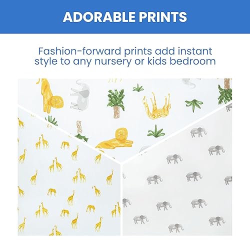 Delta Children 100% Cotton Flannel Baby Receiving Blankets for Girls and Boys – 30x30 Inches (Pack of 2), Safari Friends - Jamouz