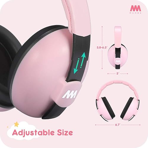 Mumba Baby Ear Protection Noise Cancelling Headphones for Babies and Toddlers Baby Earmuffs - Ages 3-24+ Months - Jamouz