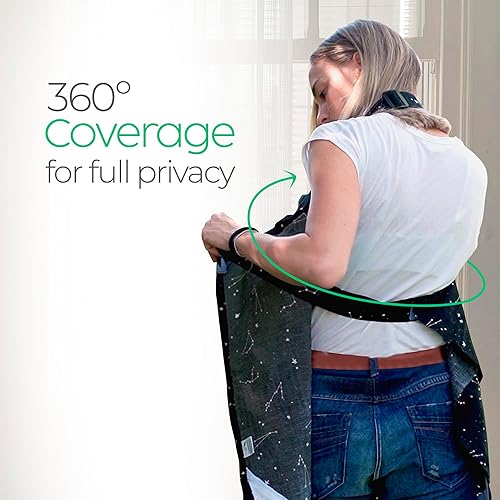 Nursing Cover – Breathable Breastfeeding Cover for Nursing, 360° Nursing Cover Up for Breastfeeding, Privacy Nursing Covers, Nursing Blanket for Breastfeeding – Premium Black - Jamouz