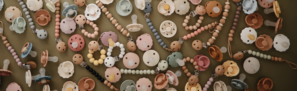 mushie silicone pacifier clip