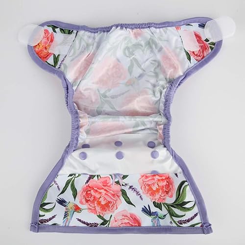 Baby Cloth Diaper Cover Nappy Hook and Loop Double Gusset 6.6lbs to 33lbs (Rabbits Wolves) - Jamouz