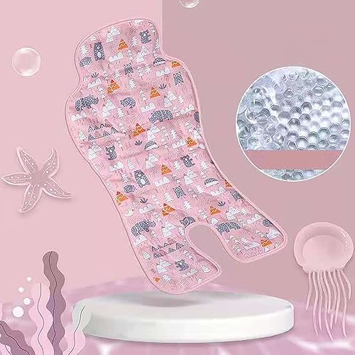 Baby Car Seat Cooler Pad Summer Chair Ice Cushion Baby Car Seat Cooler Pad Carseat and Stroller Cooling Pad for Stroller High Chair 26.8in * 13in - Jamouz