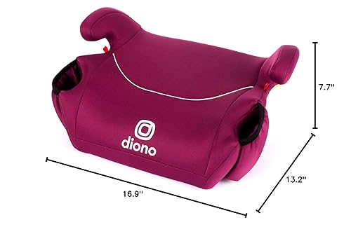 Diono Solana, No Latch, Pack of 2 Backless Booster Car Seats, Lightweight, Machine Washable Covers, Cup Holders, Pink - Jamouz