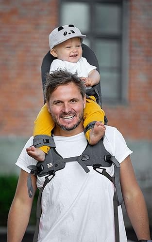 MiniMeis G4 Backpack, Grey-Melange - 28L - Compatible with MiniMeis G4 Child Shoulder Carrier - Jamouz