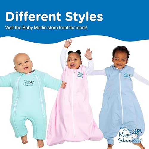 Magic Sleepsuit Baby Merlin's 100% Cotton Baby Transition Swaddle - Baby Sleep Suit - Lavender colour -for 3-6 Months baby - Jamouz