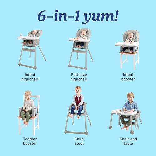 Graco Table2Table Premier Fold 7 in 1 Convertible High Chair | Converts to Dining Booster Seat, Kids Table, and More, Maison - Jamouz