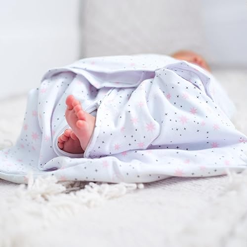 HALO 100% Cotton Sleepsack Swaddle, 3-Way Adjustable Wearable Blanket, TOG 1.5, Baby Blue, Newborn, 0-3 Months - Jamouz