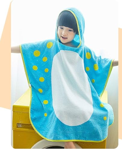 Soft Cotton Baby Bath Towel Beach Towel Bathrobe for Kids 0-8 years - Jamouz