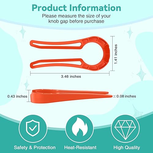 Gas Stove Knob Locks Protecting Kids and Pets; Oven Knob Covers for Child Safety (5 Pack,Black) - Jamouz