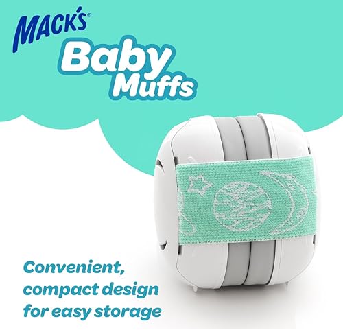 Mack's Baby Muffs | Baby Ear Muffs Noise Protection | High NRR | Noise Cancelling Headphones for Babies & Toddlers - Jamouz