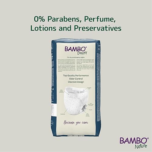 Bambo Nature Premium Dreamy Night Pants, Pull Up Pants, Eco-Labeled Night Time Diapers, Secure, Comfortable, Skin Friendly : Children Aged 4-7 Years, 10 Count - Jamouz