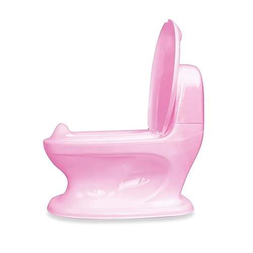 Nuby My Real Potty Training Toilet with Life-Like Flush Button and Sound - 18+ Months - White - Jamouz