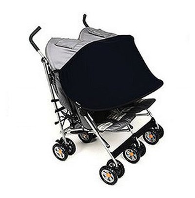 Manito Sun Shade for Twin Stroller (Black) - Jamouz