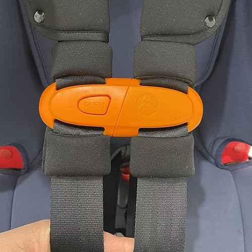 Universal Child Car Seat Chest Harness Clip Universal Safer Belt Clip Buckle Lock Stroller Chest Clip Adjustable Guard for Baby and Kids (Black) - Jamouz