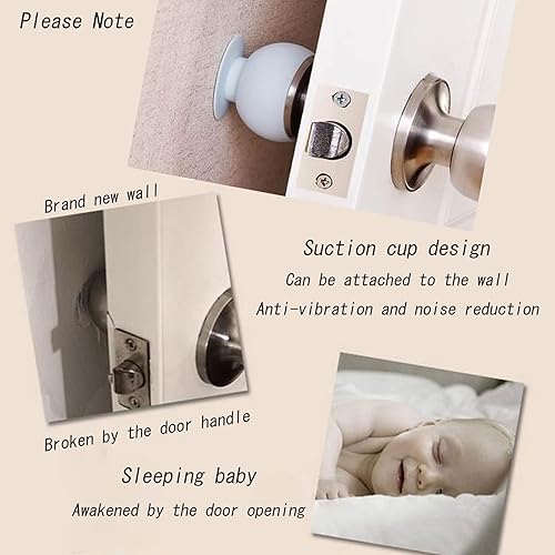 Silicone Door knob Covers 2 PCS Door Handle Cover Wall Protectors from Door knobs Child Safety Door knob Cover,No More Static Shock,Comfortable, Soft Anti-Slip(Coffee) - Jamouz