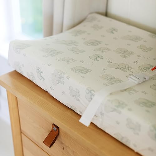 Baby Changing Pad Cover 2-Pack for Girls (Fleurette) - Premium Fitted Sheets Baby Diaper Changing Table Cover - Buttery Soft Cotton Blend - Jamouz