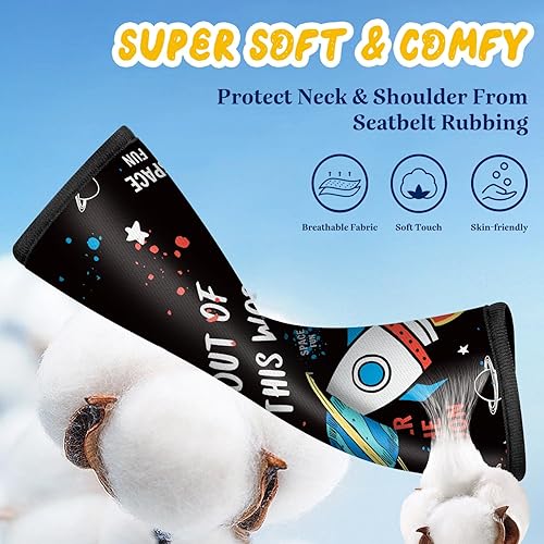 Akkya 2 Pack Seat Belt Cover Pad, Seatbelt Cushion Car Seat Strap Pads for Kids Cute Shark Carseat Stroller Shoulder Strap Protector Accessories - Jamouz