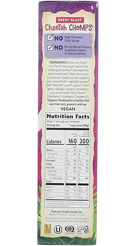 NATURES PATH CEREALS KIDS CHEETAH CHOMPS OR 10 OZ - Jamouz