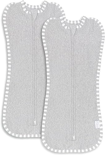 Comfy Cubs Swaddle Blanket Baby Girl Boy Easy Zipper Wrap 2 Pack Newborn Infant Sleep Sack (Small 0-3 Months, Blush, Mauve) - Jamouz