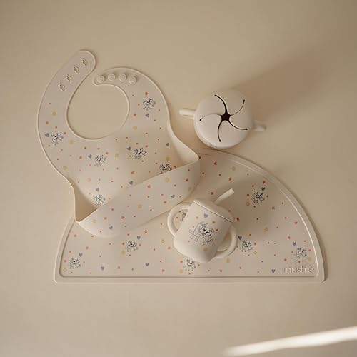 mushie 100% Silicone Training Cup & Straw for Toddlers | 6 Months+ (Soft Lilac) - Jamouz