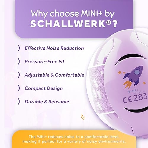 Schallwerk ® Mini+ Baby Ear Muffs – Noise Protection for Babies, Infants, Toddlers – CE & ANSI Certified Headphones - Jamouz
