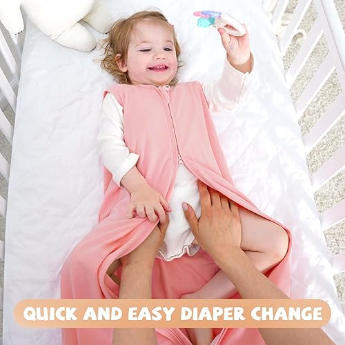 Yoofoss Baby Sleep Sack 6-12 Months Wearable Blanket for Babies 100% Cotton 2-Way Zipper TOG 0.5 Toddler Sleeping Sack 3 Pack, Soft Lightweight Sleep Sacks - Jamouz