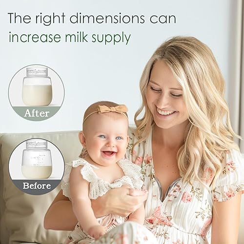 Flange Sizing Kit with 10PCS Silicone Flange Inserts 13/15/17/19/21mm & Nipple Measurement Tool & Cleaning Brush, Breast Pump Flange Insert Kit for 24mm Most Pumps, Breastfeeding Essentials - Jamouz