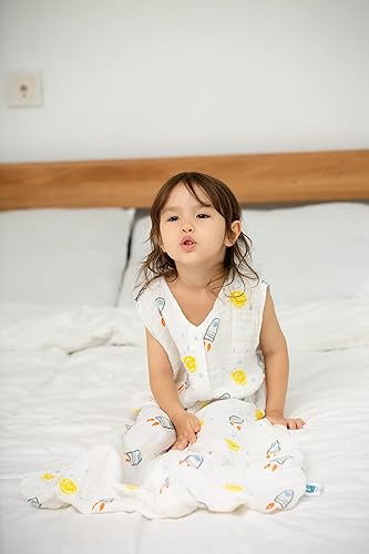 Baby Sleep Sack 2-4 T Baby Wearable Blanket 100% Organic Cotton 0.5 TOG Toddler Sleeping Sack 2- Way Zipper Soft Lightweight X-Large Pup - Jamouz