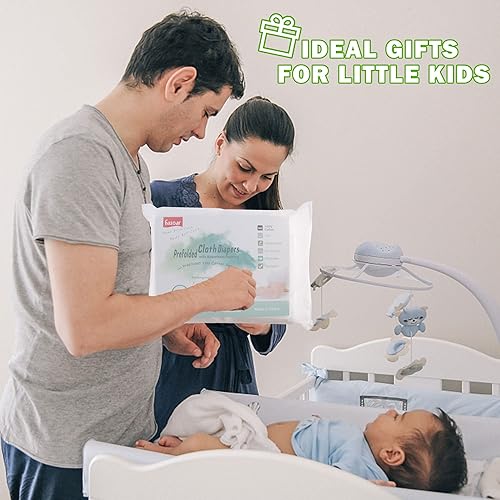 Prefold Cloth Diapers, Fasoar 3 Ply Baby Washable Cotton Diapers Covers for Babies to Toddlers Multi-Use (10-35 lbs) Count(12) - Jamouz