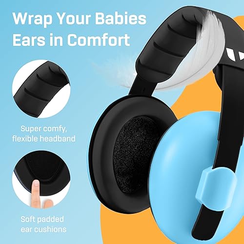 Vanderfields Baby Ear Protection Noise Cancelling Headphones for Babies, Toddlers, Infants 3 months to 2 years - Jamouz