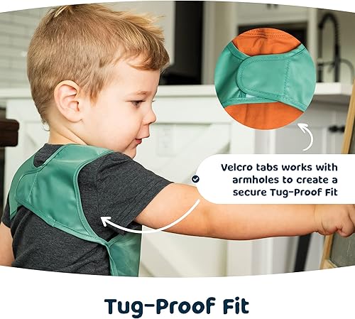 Tiny Twinkle Mess Proof Baby Bib - Waterproof Toddler and Baby Apron Bib - Machine Washable - PFAS and BPA Free - Jamouz