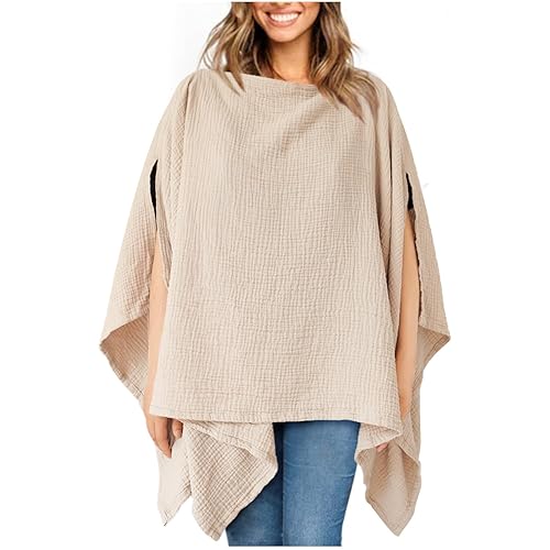 Konssy Muslin Nursing Cover for Breastfeeding, 360° Full Privacy Breathable 100% Cotton Breastfeeding Cover, Multi-use Carseat Canopy - Jamouz