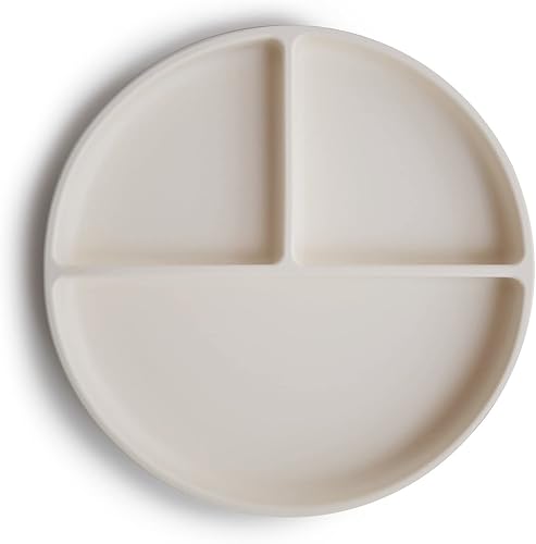 mushie Silicone Suction Plate | BPA-Free Non-Slip Design (Ivory) - Jamouz