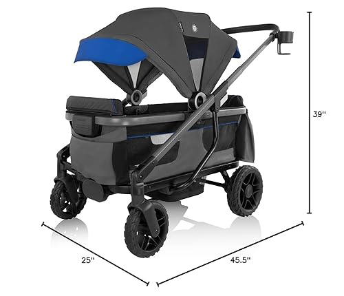 Evenflo Shyft Rideshare All-Terrain Performance Stroller Wagon (Electric Blue) - Jamouz