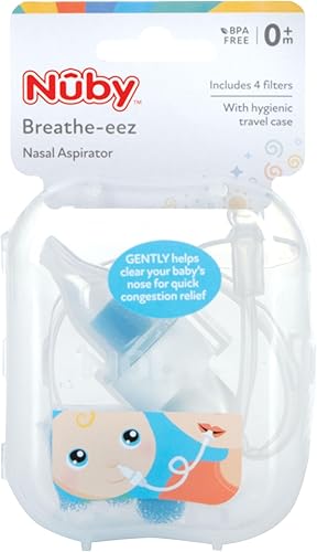 Nuby, Breathe-eez Infant Nasal Aspirator with Travel Case - Jamouz