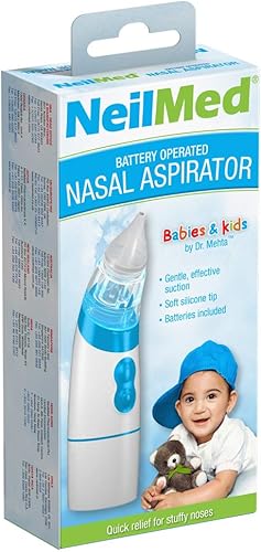 NeilMed Aspirator - Battery Operated Nasal Aspirator for Babies & Kids - Jamouz