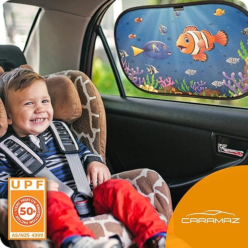 Car Window Shade for Baby with Certified UV-Protection 2 Pack - 20'x12' - Jamouz