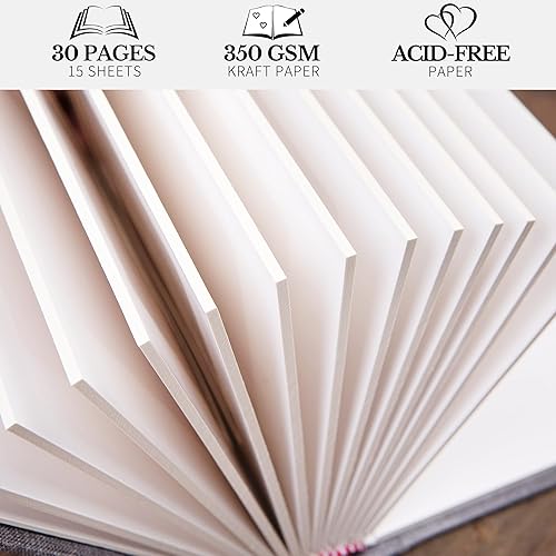 Small 4x6 Photo Album with Writing Space Holds 30 Photos Ideal for Wedding Theme-Album and Baby Photo Album (Beige) - Jamouz