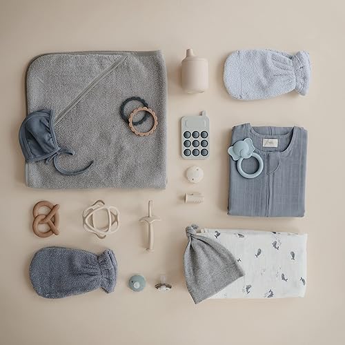 mushie Baby Hooded Towel | Organic Cotton (Blush) - Jamouz