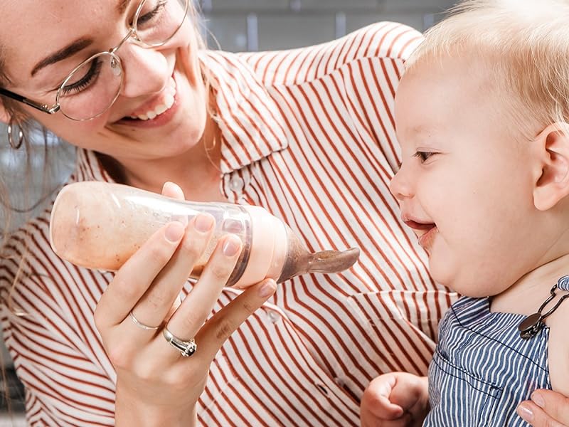 Silicone Baby Food Dispensing Spoon Feeder