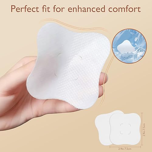 Hydrogel Nipple Gel Pads for Breastfeeding: Soothing Nursing Pads Reusable Instant Cooling Relief | Promotes Healing Irritated Nipples - 6 Packs(12 Count) - Jamouz