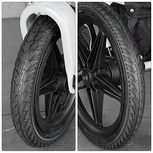 Front 12/12.5×1.75/2.125/2.25 Tires and Tubes Compatible with 3-Wheeler Gear Jogging Troller Models (Both Single and Double Strollers) Including Revolution SE/Pro/Flex/SU/Ironman - Jamouz